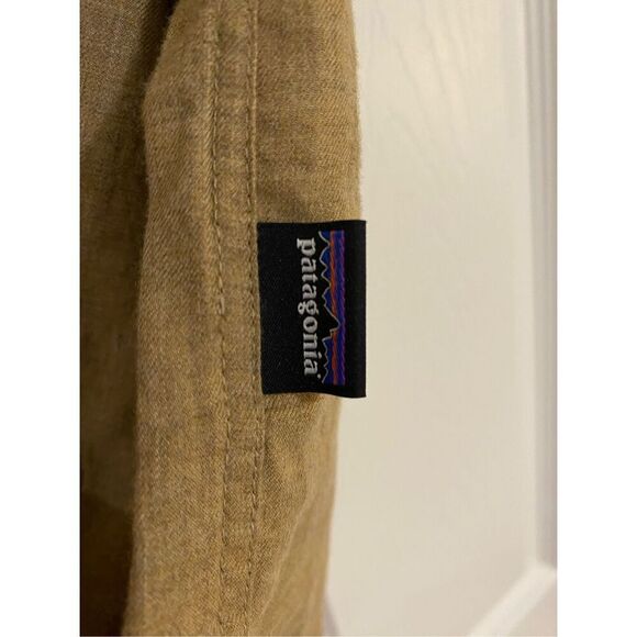 Patagonia Worn Wear Men’s M Brown Organic Cotton Long Sleeve Button Down Shirt - Picture 4 of 9